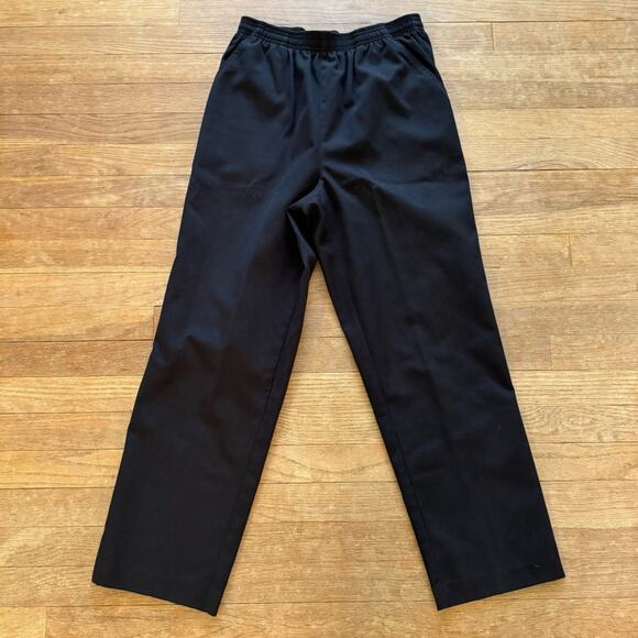 Draper's & Damon's black pull on casual straight leg chino pants size 10P b9 - Picture 1 of 3
